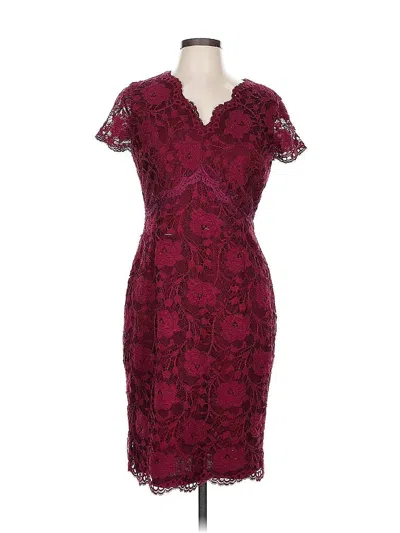 Pre-owned Ellen Tracy Cocktail Dress In Burgundy