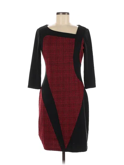 Pre-owned Ellen Tracy Cocktail Dress In Burgundy