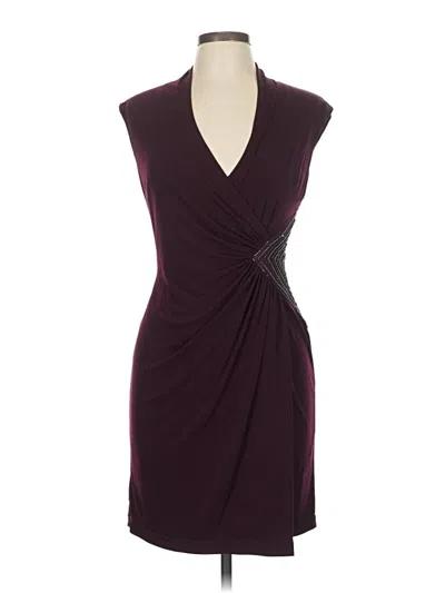 Pre-owned Ellen Tracy Cocktail Dress In Burgundy