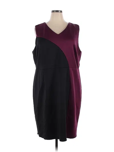 Pre-owned Ellen Tracy Cocktail Dress In Burgundy