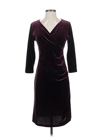 Pre-owned Ellen Tracy Cocktail Dress In Burgundy
