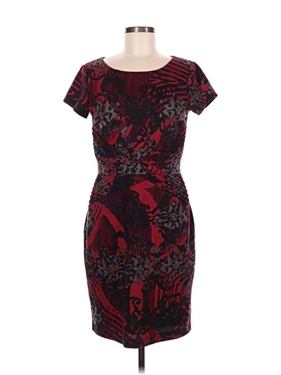 Pre-owned Ellen Tracy Cocktail Dress In Burgundy