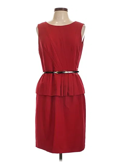 Pre-owned Ellen Tracy Cocktail Dress In Burgundy