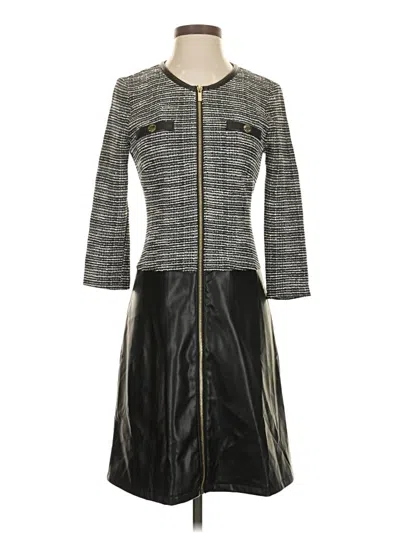 Pre-owned Ellen Tracy Cocktail Dress In Gray
