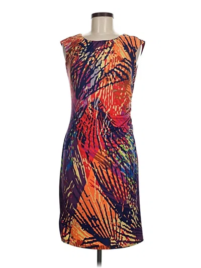 Pre-owned Ellen Tracy Cocktail Dress In Orange