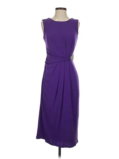 Pre-owned Ellen Tracy Cocktail Dress In Purple
