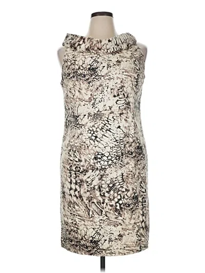 Pre-owned Ellen Tracy Cocktail Dress In Tan
