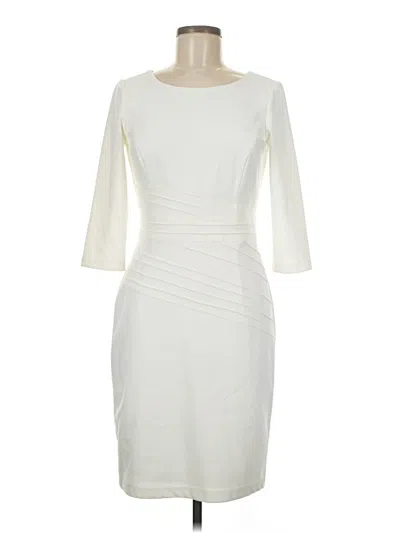 Pre-owned Ellen Tracy Cocktail Dress In White