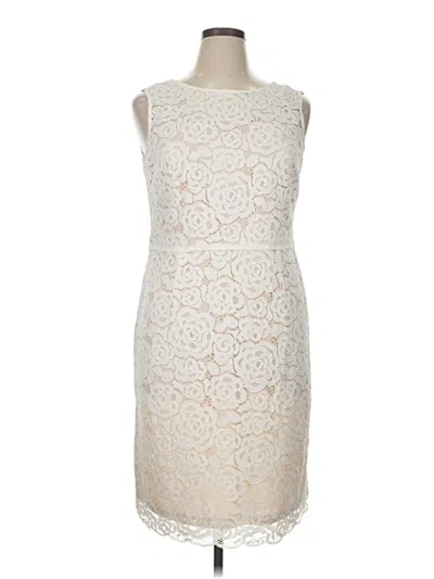 Pre-owned Ellen Tracy Cocktail Dress In White