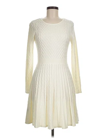 Pre-owned Ellen Tracy Cocktail Dress In White