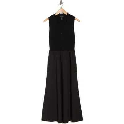 Ellen Tracy Collared Mixed Media Dress