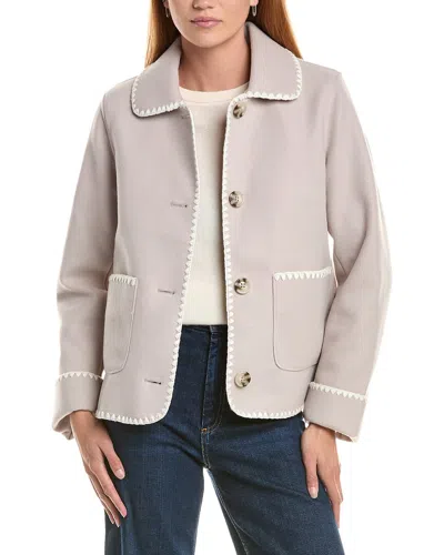 Ellen Tracy Doubleface Short Jacket In Pink