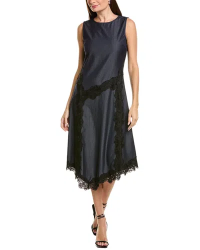 Ellen Tracy Embroidered Dress In Multi