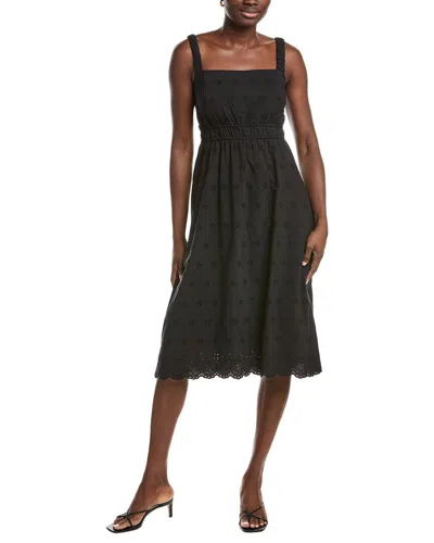 Ellen Tracy Eyelet Dress In Black