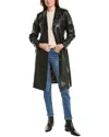 Ellen Tracy Fate Trench Coat In Black