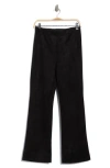 Ellen Tracy Faux Suede Semi Flare Leg Pants In Animal Print
