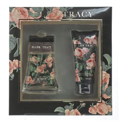 Ellen Tracy Floral Courageous Set 3.4 oz Edp Spray, 3.4 oz Body Lotion Window Box