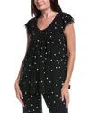 Ellen Tracy Plus Size Yours To Love Short Sleeves Nightgown In Black