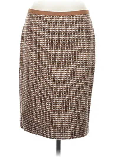 Pre-owned Ellen Tracy Formal Skirt In Brown