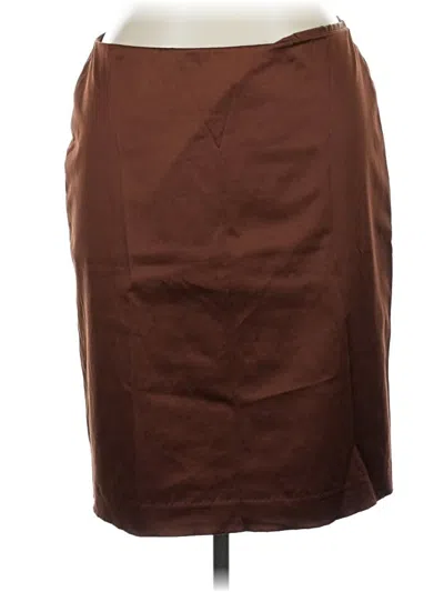 Pre-owned Ellen Tracy Formal Skirt In Brown