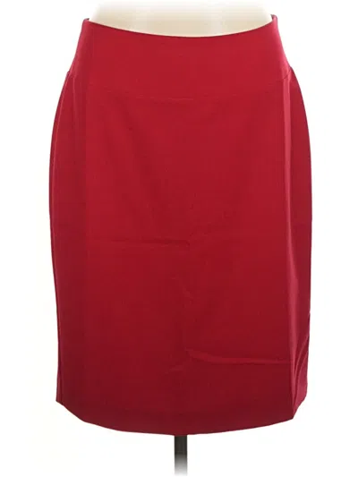 Pre-owned Ellen Tracy Formal Skirt In Red