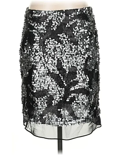 Pre-owned Ellen Tracy Formal Skirt In Silver