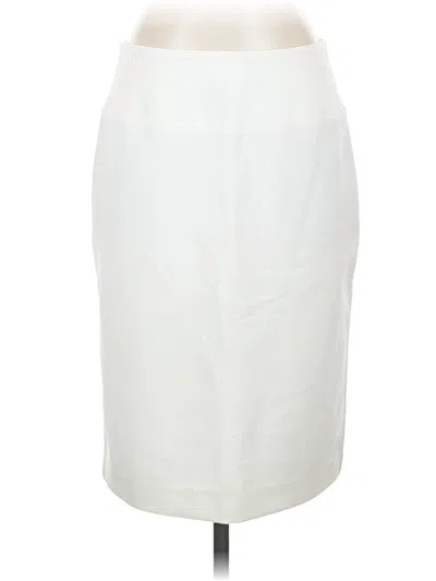 Pre-owned Ellen Tracy Formal Skirt In White