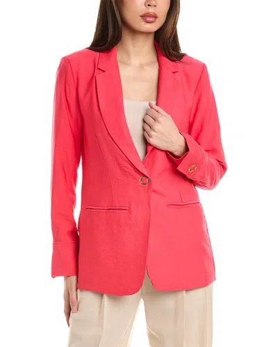 Ellen Tracy Grommet Snap Blazer In Pink