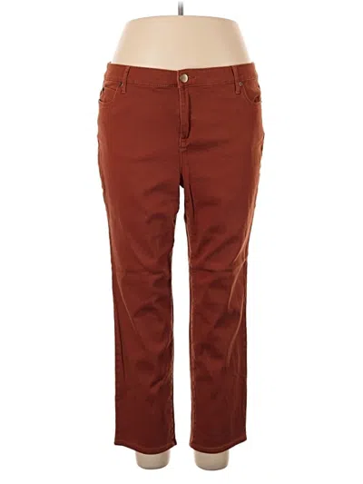 Pre-owned Ellen Tracy Jeggings In Brown