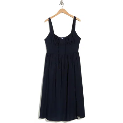 Ellen Tracy Keyhole Midi Dress In Blue