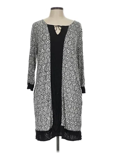 Pre-owned Ellen Tracy Kimono In Gray