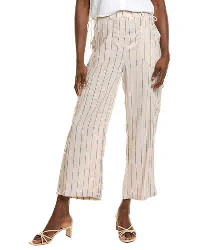 Ellen Tracy Linen-blend Cargo Pant In Neutral