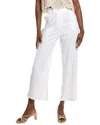 Ellen Tracy Linen-blend Cargo Pant In White