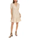 ELLEN TRACY ELLEN TRACY LINEN-BLEND MINI DRESS