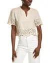 Ellen Tracy Linen-blend Shirt In Neutral
