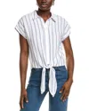 Ellen Tracy Linen-blend Shirt In White