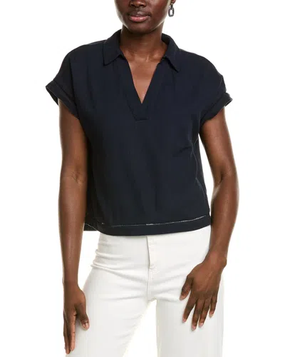 Ellen Tracy Linen-blend Shirt In Black