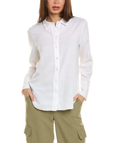 Ellen Tracy Linen-blend Shirt In White
