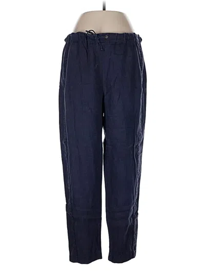 Pre-owned Ellen Tracy Linen Pants In Blue