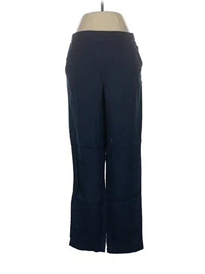 Pre-owned Ellen Tracy Linen Pants In Blue