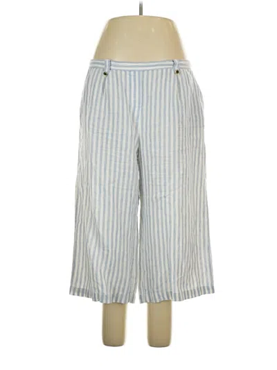 Pre-owned Ellen Tracy Linen Pants In Blue