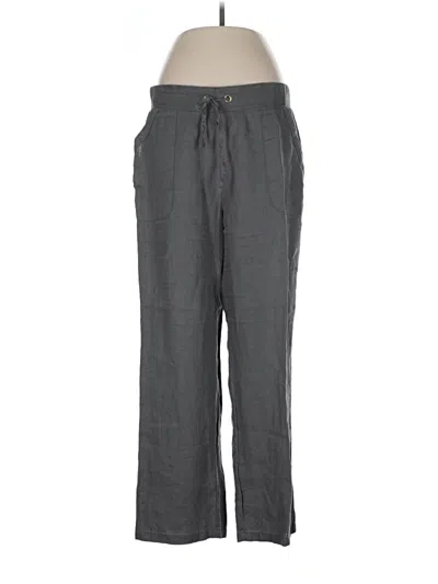 Pre-owned Ellen Tracy Linen Pants In Gray