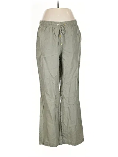 Pre-owned Ellen Tracy Linen Pants In Gray