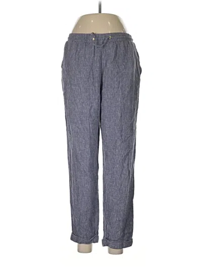 Pre-owned Ellen Tracy Linen Pants In Gray