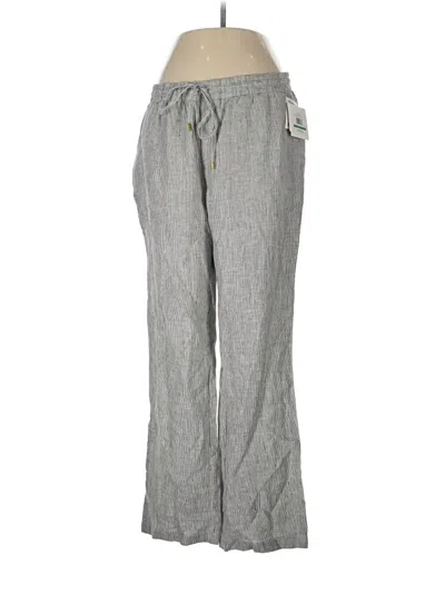 Ellen Tracy Linen Pants In Gray