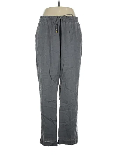 Pre-owned Ellen Tracy Linen Pants In Gray
