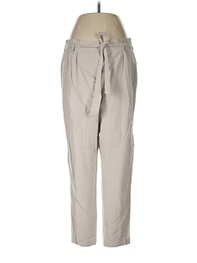 Pre-owned Ellen Tracy Linen Pants In Gray