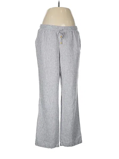 Pre-owned Ellen Tracy Linen Pants In Gray