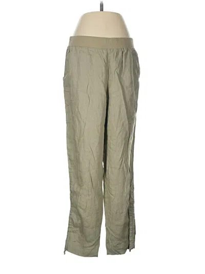 Pre-owned Ellen Tracy Linen Pants In Green