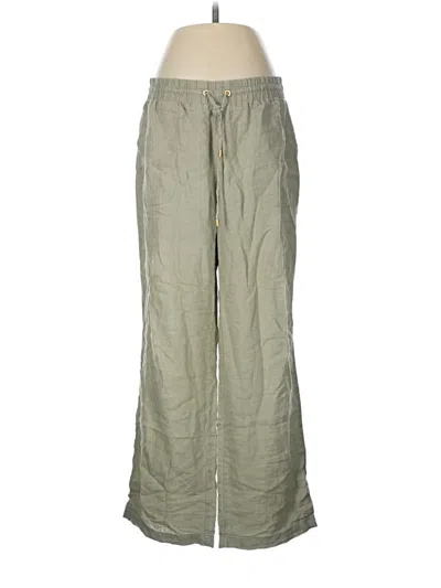 Pre-owned Ellen Tracy Linen Pants In Green